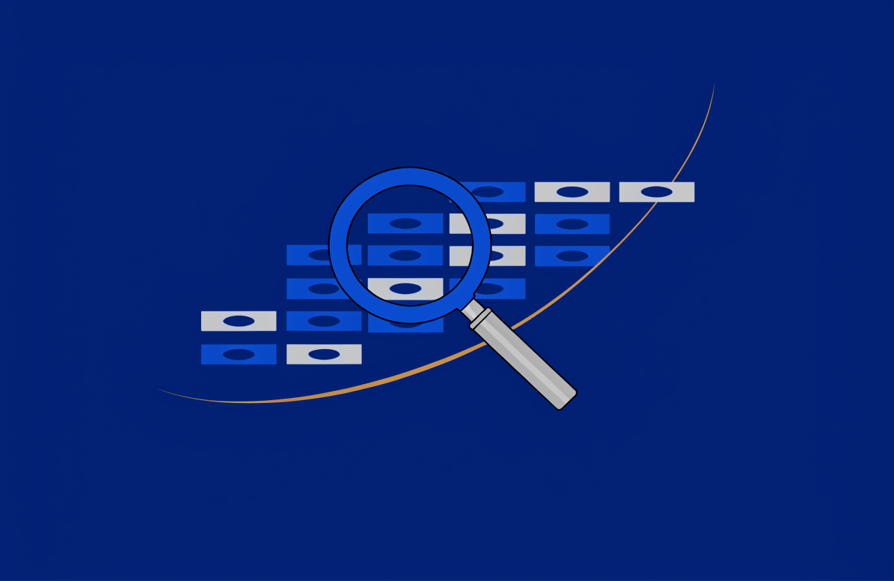 Magnifying glass over class code tiles